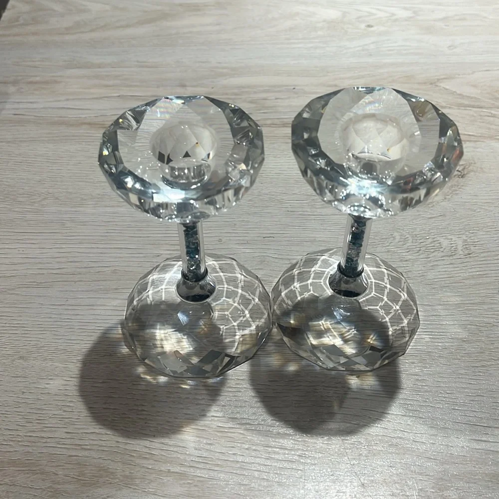 Oleg Cassini 4’ set of candlestick accents
